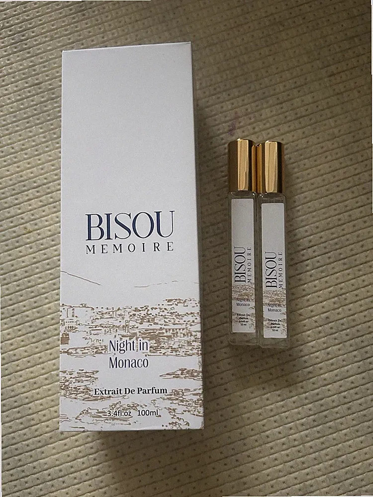 Bisou Memoire Night in Monaco Extrait De Parfum 3.4 fl oz with 4 extra travels